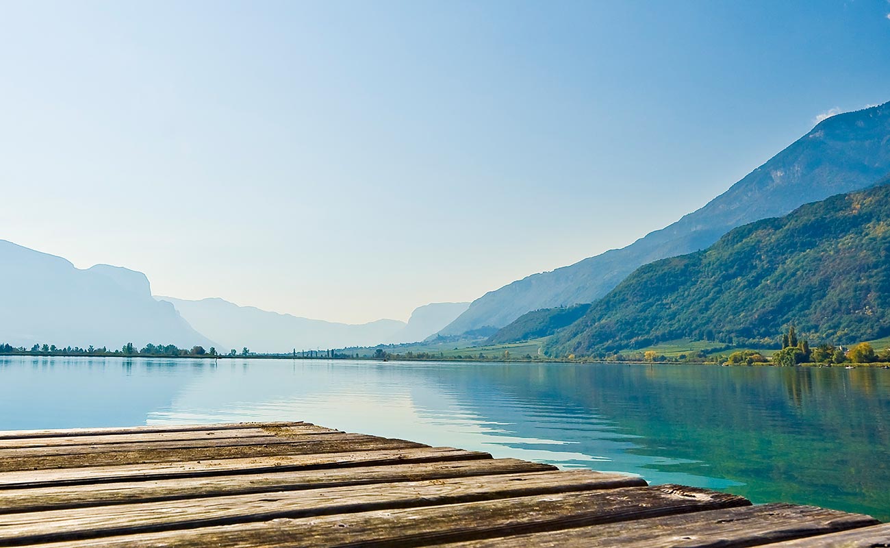 Wooden pier on Lake Caldaro